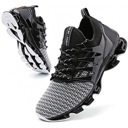 Sport Running Shoes Men's Mesh Breathable Trail Runners Fashion Sneakers Grey